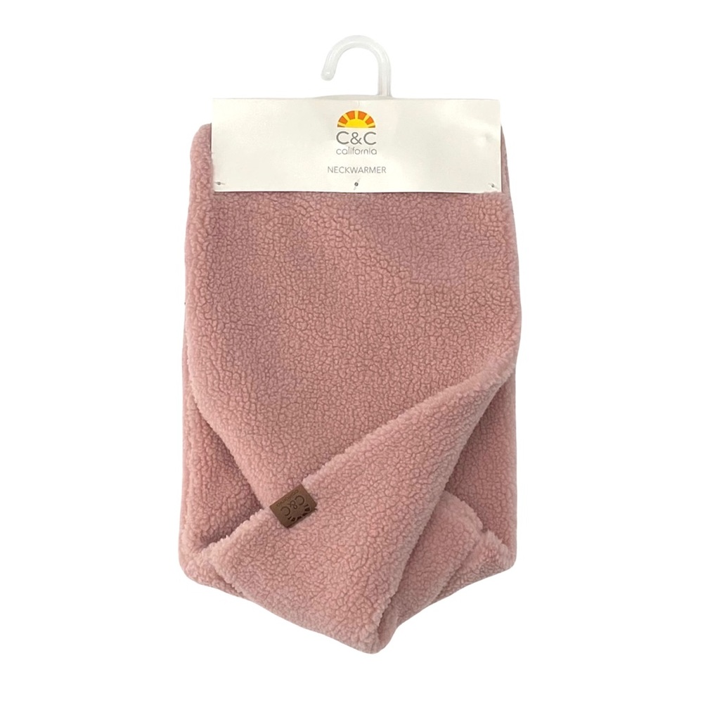 NEW C&C California Sherpa Neck Warmer Pink One Size